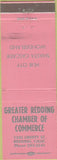 Matchbook Cover - Greater Redding Chamber of Commerce CA