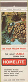 Matchbook Cover - Homelite Chain Saws Dallas TX