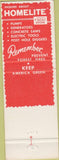 Matchbook Cover - Homelite Chain Saws Dallas TX