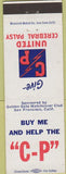 Matchbook Cover - United Cerebral Palsy San Francisco CA