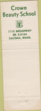 Matchbook Cover - Crown Beauty School Tacoma WA Christmas