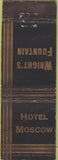 Matchbook Cover - Hotel Moscow Wright's Fountain WORN