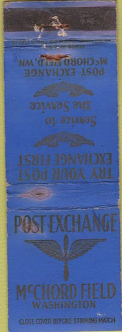 Matchbook Cover - Post Exchange McChord Field WA WORN