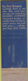 Matchbook Cover - Rogers Corner WEAR