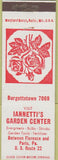 Matchbook Cover - Iannetti's Garden Center Paris PA