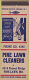 Matchbook Cover - Pine Lawn Cleaners Pine Lawn MO