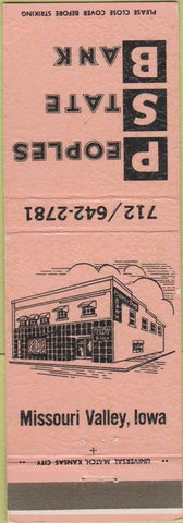 Matchbook Cover - Peoples State Bank Missouri Valley IA