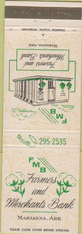 Matchbook Cover - Famers Merchants Bank Marianna AR