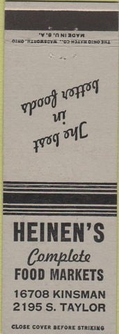 Matchbook Cover - Heinen's Food Markets