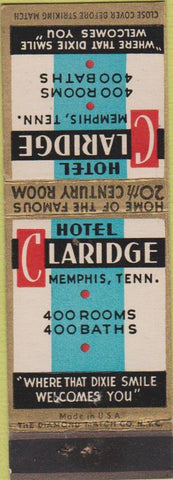 Matchbook Cover - Hotel Claridge Memphis TN
