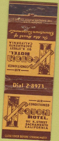 Matchbook Cover - Sequoia Hotel Sacramento CA WEAR