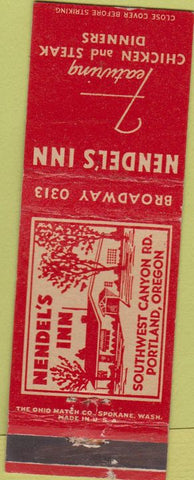 Matchbook Cover - Nendel's Inn Portland OR
