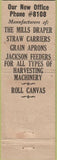 Matchbook Cover - Walla Walla Draper Co WA