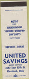 Matchbook Cover - United Savings Cleveland OH