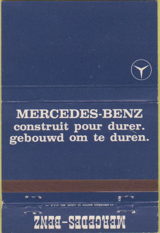 Matchbook Cover - Mercedes Benz Brussels  40 Strike
