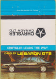 Matchbook Cover - Chrysler of Canada Le Baron GTS 40 Strike