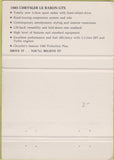 Matchbook Cover - Chrysler of Canada Le Baron GTS 40 Strike