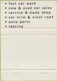 Matchbook Cover - West End Chrysler Dodge Canada 40 Strike