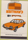 Matchbook Cover - Vauxhall GM Vavalier UK 40 Strike