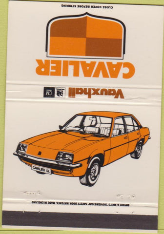 Matchbook Cover - Vauxhall GM Vavalier UK 40 Strike