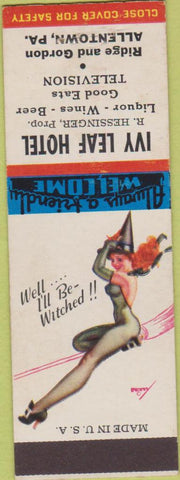 Matchbook Cover - Ivy Leaf Hotel Allentown PA pinup SAMPLE