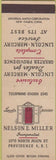 Matchbook Cover - Nelson Miller Linocln Meercury Providence RI
