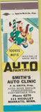 Matchbook Cover - Smith's Auto Clinic reapir Mankato MN
