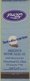 Matchbook Cover - Heighs Motors Ford Cleveland OH