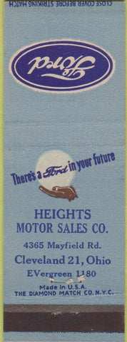 Matchbook Cover - Heighs Motors Ford Cleveland OH