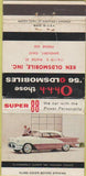 Matchbook Cover - Oldsmobile Super 88 Sandusky OH WORN 30 Strike