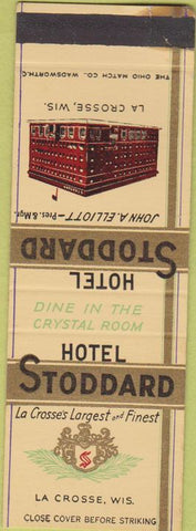 Matchbook Cover - Hotel Stoddard La Crosse WI SAMPLE