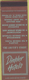 Matchbook Cover - Dinkler Hotels New Orleans Atlanta Birmingham Nashville SAMPLE