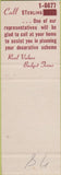 Matchbook Cover - Diamond Co Slip Covers Drapes Upholstering St Louis MO SAMPLE