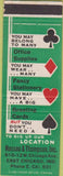 Matchbook Cover - Nassau Thompson East Chicago IN SAMPLE