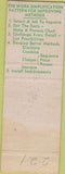 Matchbook Cover - Work Simplification precesses SAMPLE