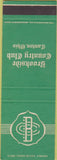 Matchbook Cover - Brookside Country Club Canton OH SAMPLE