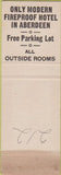 Matchbook Cover - Alonzo Ward Hotel Aberdeen SD SAMPLE