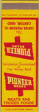 Matchbook Cover - Pioneer Brand Meats Frozen Food Canton OH SAMPLE