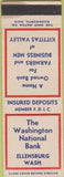 Matchbook Cover - Washington National Bank Ellensburg WA SAMPLE