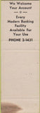 Matchbook Cover - Washington National Bank Ellensburg WA SAMPLE