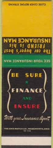 Matchbook Cover - Ohio Match Insurance BLANK SAMPLE