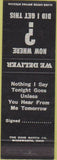 Matchbook Cover - Pat's Liquor Store Manhattan Beach CA Whiskey SAMPLE