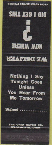 Matchbook Cover - Pat's Liquor Store Manhattan Beach CA Whiskey SAMPLE