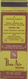 Matchbook Cover - Bon Air Hotel Augusta GA SAMPLE