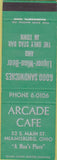 Matchbook Cover - Arcade Cafe Miamisburg OH SAMPLE