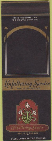 Matchbook Cover - Ohio Match Unfaltering Service BLANK SAMPLE