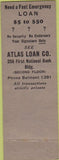 Matchbook Cover - Atlas Loan Co Mobile AL SAMPLE