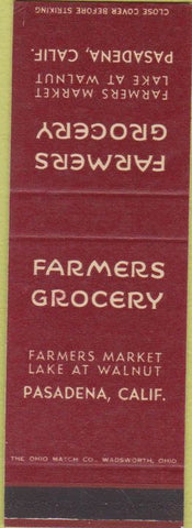 Matchbook Cover - Farmers Grocery Pasadena CA SAMPLE