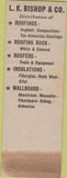 Matchbook Cover - LK Bishop Co Oakland San Jose San Francisco WEAR SAMPLE