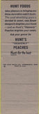 Matchbook Cover - Hunt's Peaches Rose SAMPLE
